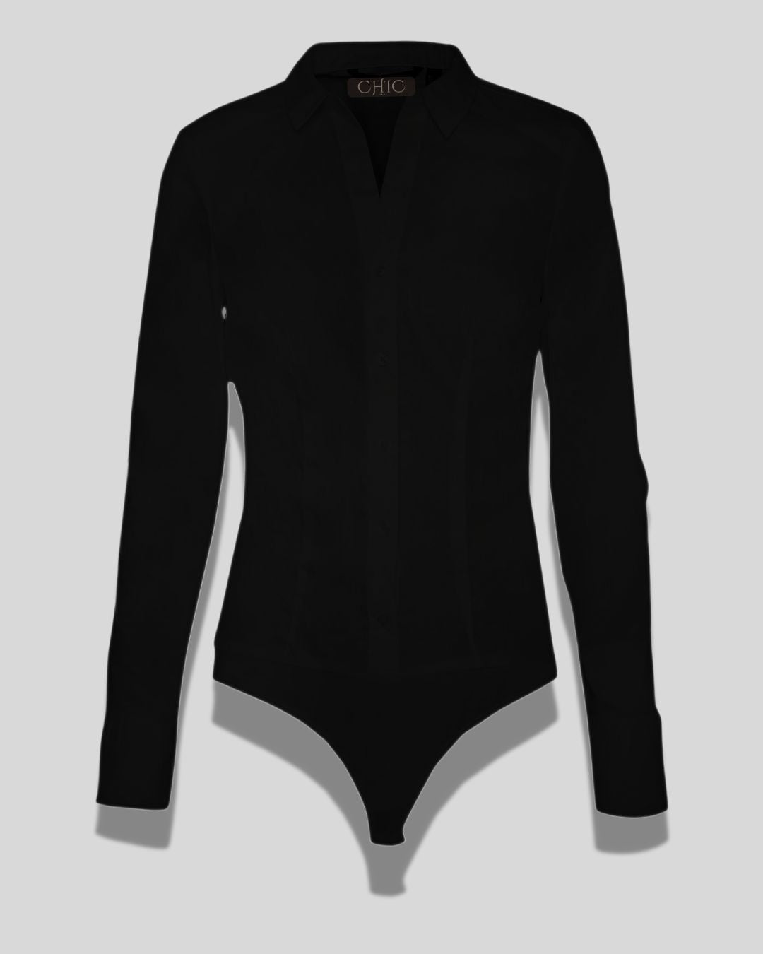Black Bodysuit Shirt for Women – Sleek Formal Fit | Chic India