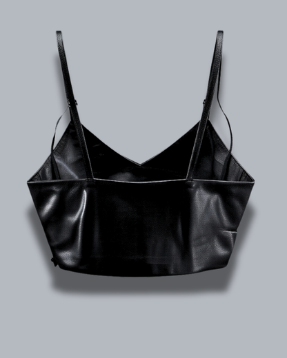 Black Leather Top - Chic  ndia