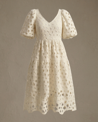 Chic India Eyelet Lace Dress elegant styling