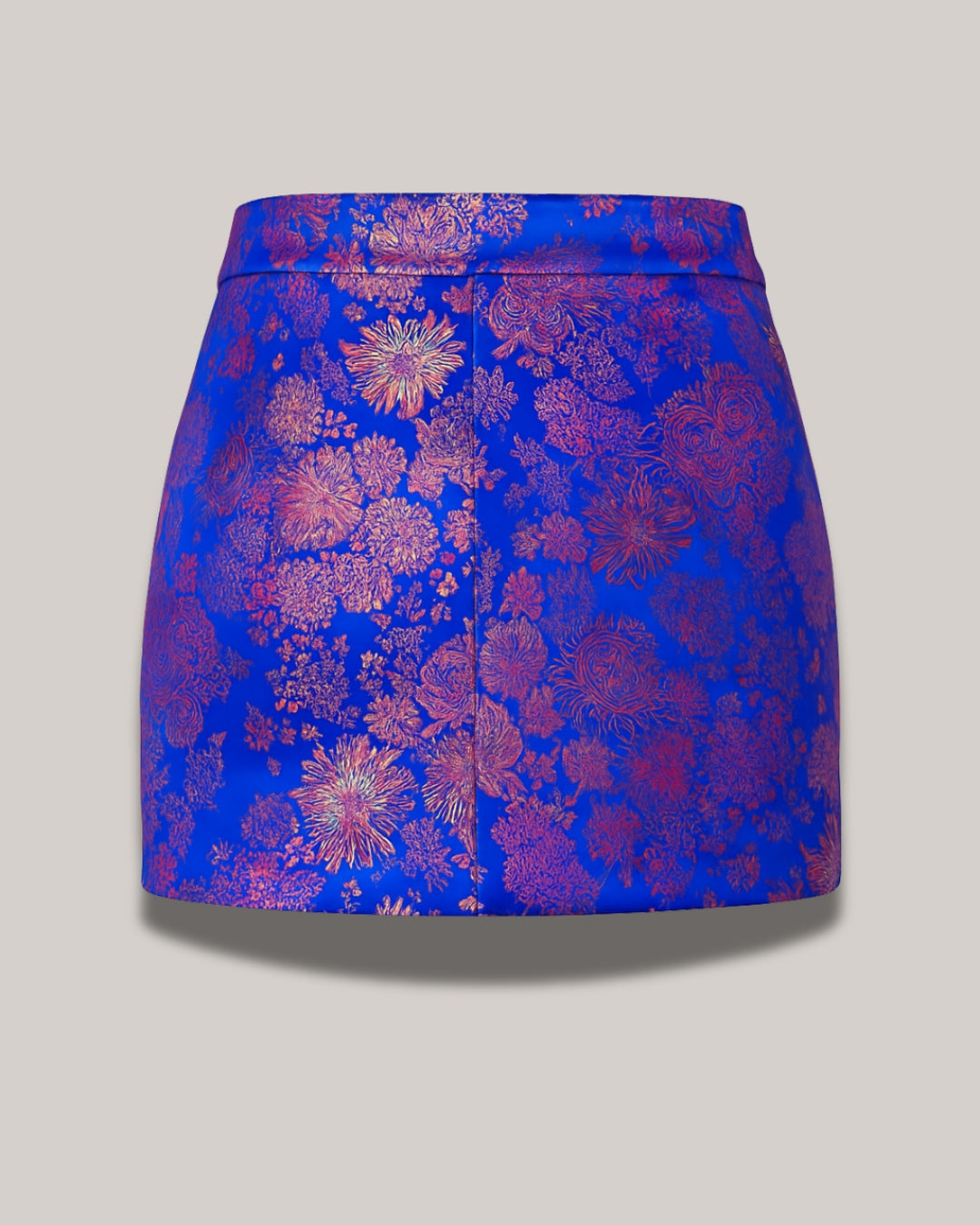 Imperial Bloom Brocade Mini Skirt – Royal Sapphire