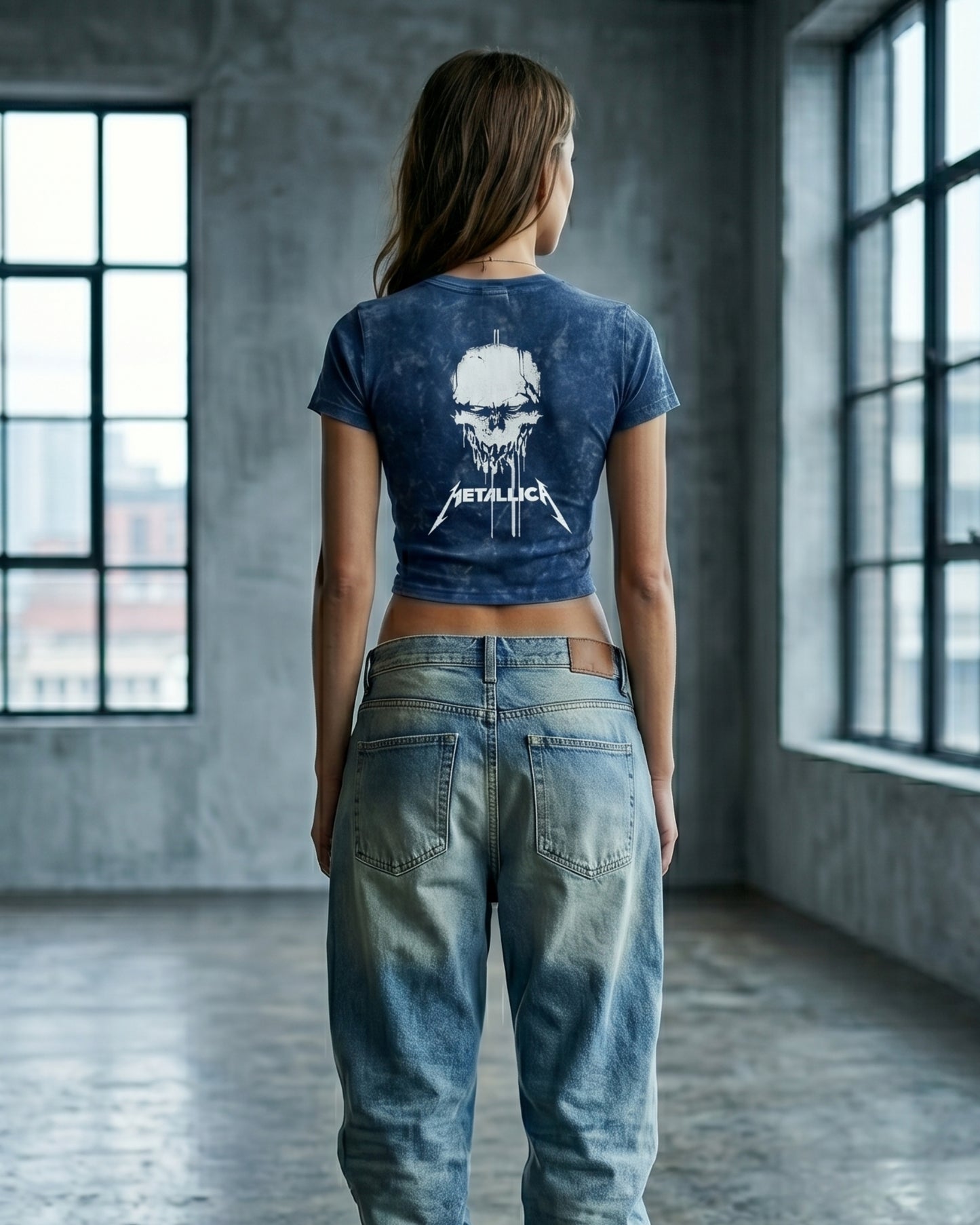 Metallica Limited Edition Acid Wash Baby Tee – Fitted Crop Top