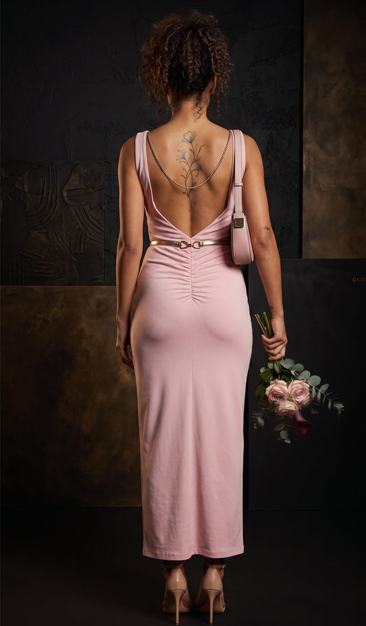 Valentina Luxe (Backless Bodycon) - inspired by the soft romance of a sunset garden soirée - Chic India