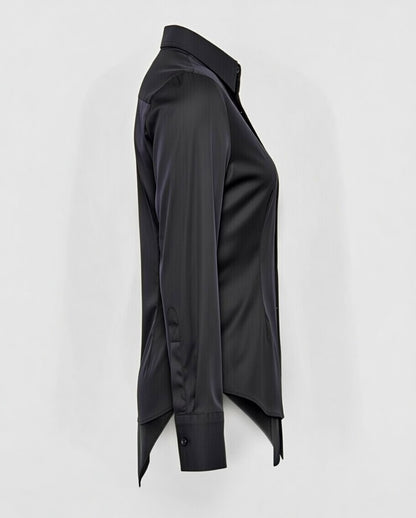 Black Bodysuit Shirt for Women – Sleek Formal Fit | Chic India